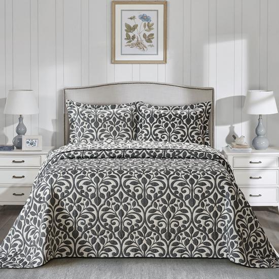 cxmicrotex Damask Jacquard Sengetæpper Quiltet Sengesæt