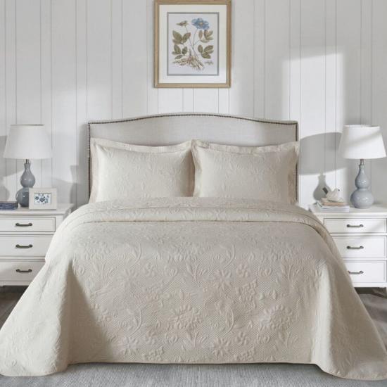 cxmicrotex Jacquard Broderet Quilt Sæt Luksus Sengetøj Collection