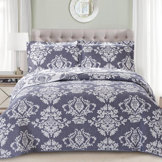 cxmicrotex Damask Lilla Sengetøj Jacquard Quilt Sæt