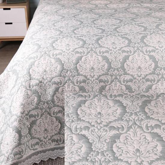 cxmicrotex Medallion Jacquard Quilt Blonde Trim Sengetæppe