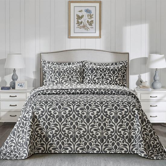cxmicrotex Jacquard Weave Quilt 3PC Sengesæt