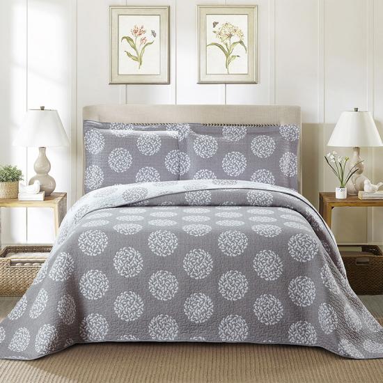cxmicrotex Full Queen Grey Jacquard Sengesæt